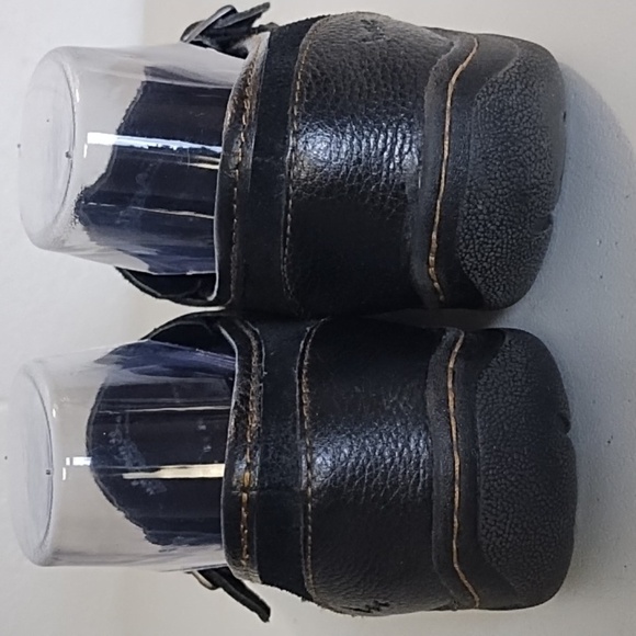 B*O*C Born Black Suede & Leather Loafer Shoes Rubber Bottoms Padded Insole - Picture 4 of 11